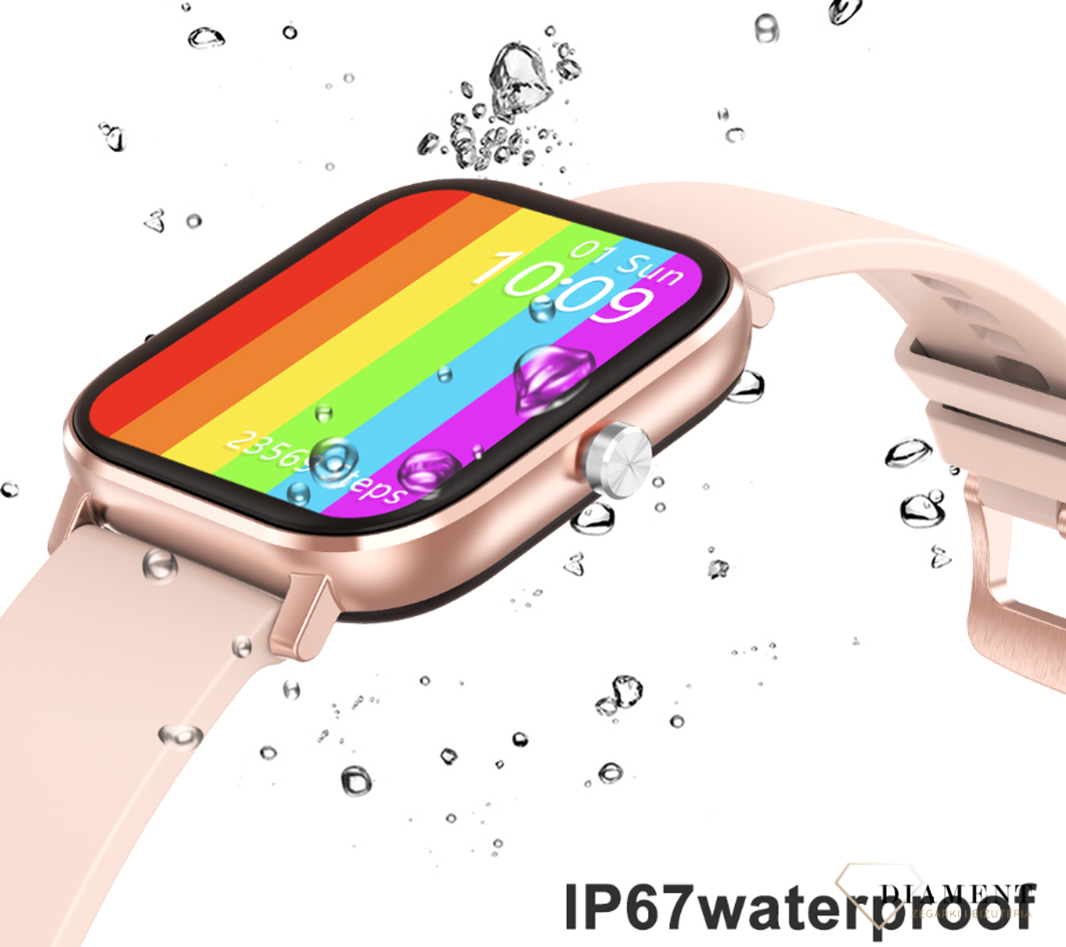 Smartwatch Rubicon 'Różowy Smartwatch' RNCE67 różówy ⌚✓ Bluetooth ✓ (3).png